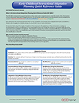 Early Childhood Instructional Adaptation Planning Quick Reference Guide