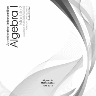 Accelerated Intervention, Algebra I: Module 3 - Describing and Graphing Linear Functions and Equations, Student Edition (Set of 30) [407-1834]