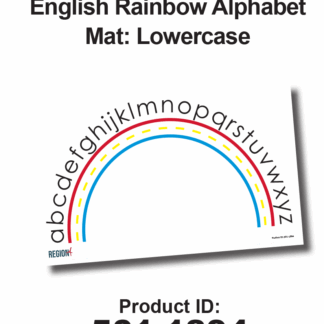 English Rainbow Alphabet Mat: Lowercase