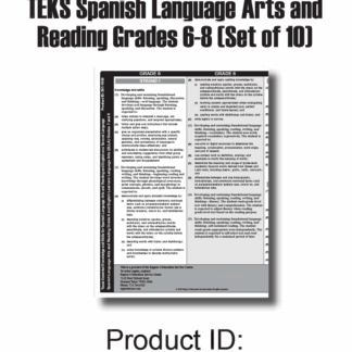 TEKS Spanish Language Arts and Reading Grade 6 and ELLA Grade 7 and Grade 8 (Set of 10)