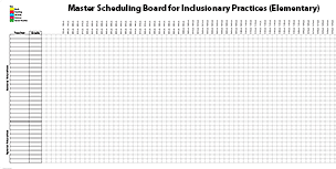 Master Scheduling Board for Inclusionary Practices (Elementary)